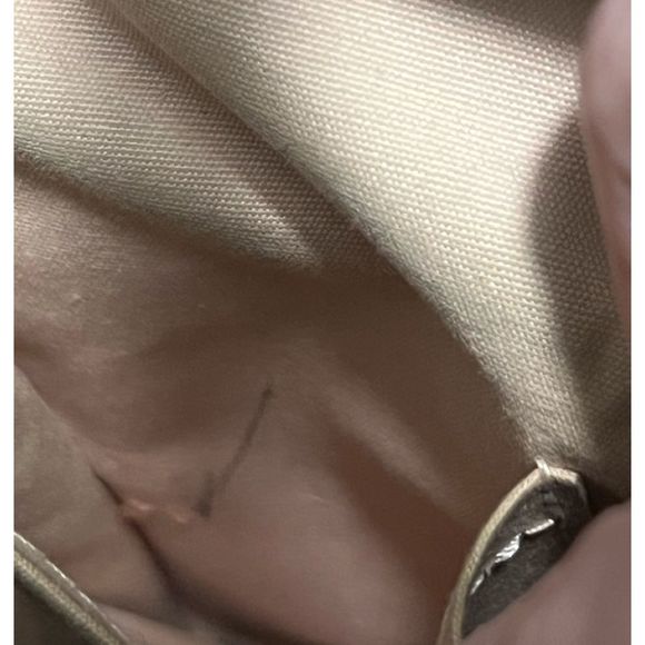 RARE vintage LV denim burgundy Josephine mini Lin. - Picture 14 of 14